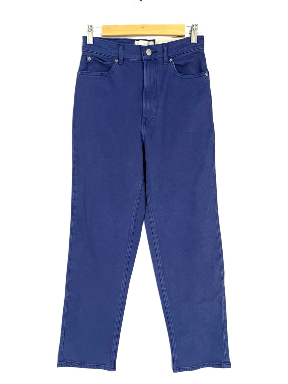 Everlane Way‑High Jean Tall Straight‑Leg Deep Lapis / Cobalt Blue Size 27 NWT